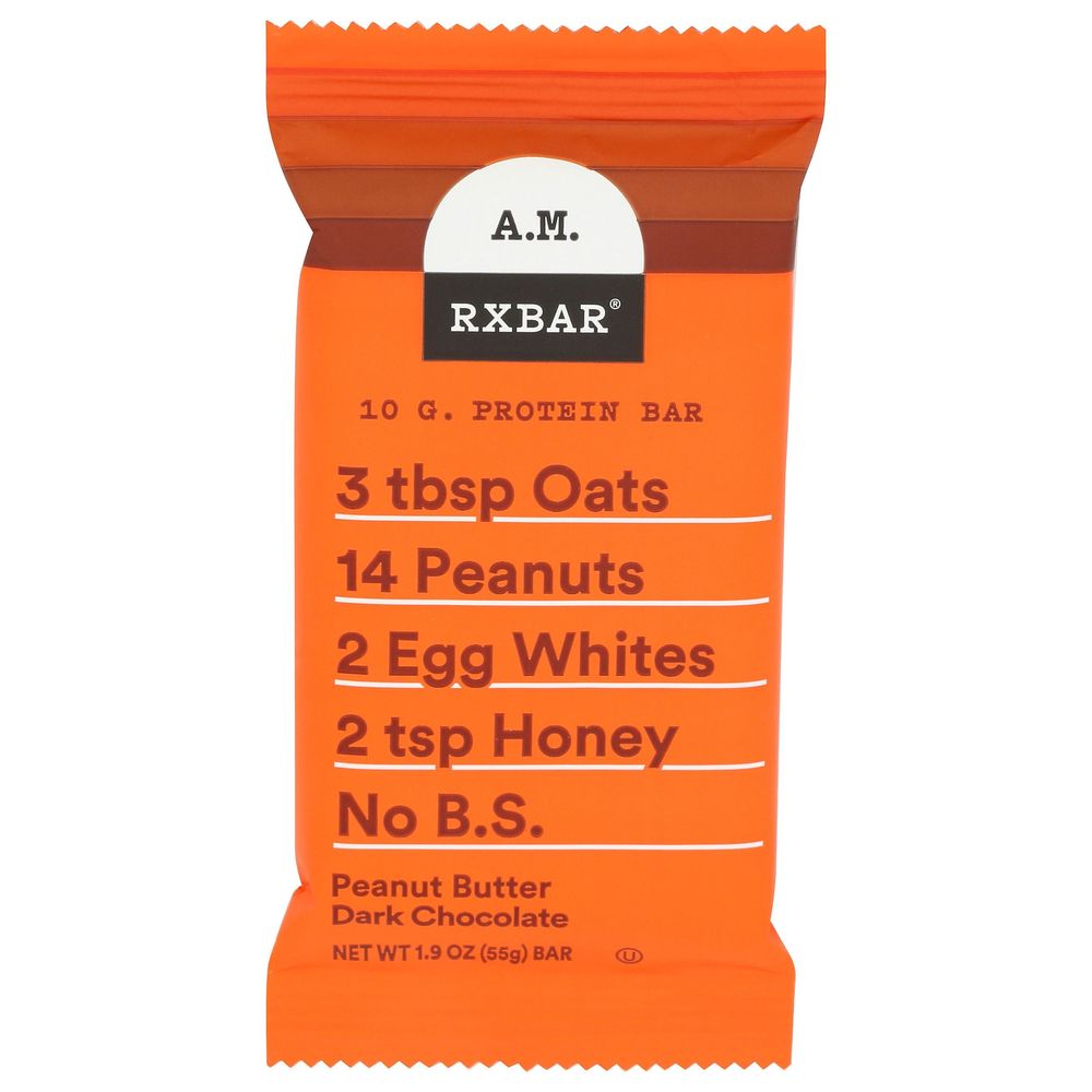 Rxbar Dark Chocolate and Peanut Butter Protein Bar, 1.9 Ounce -- 12 per ...