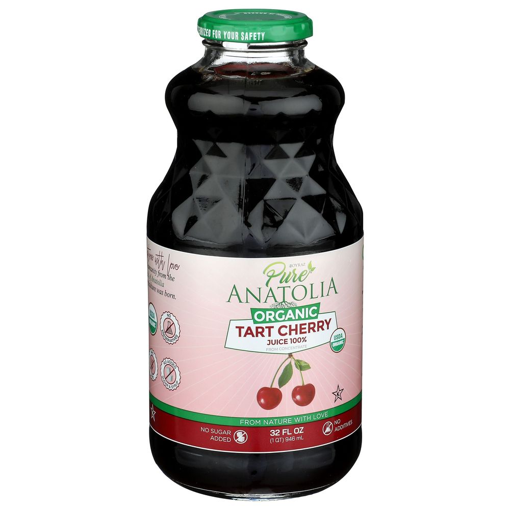 Pure Anatolia Organic Tart Cherry Juice, 32 Fluid Ounce -- 6 Per Case