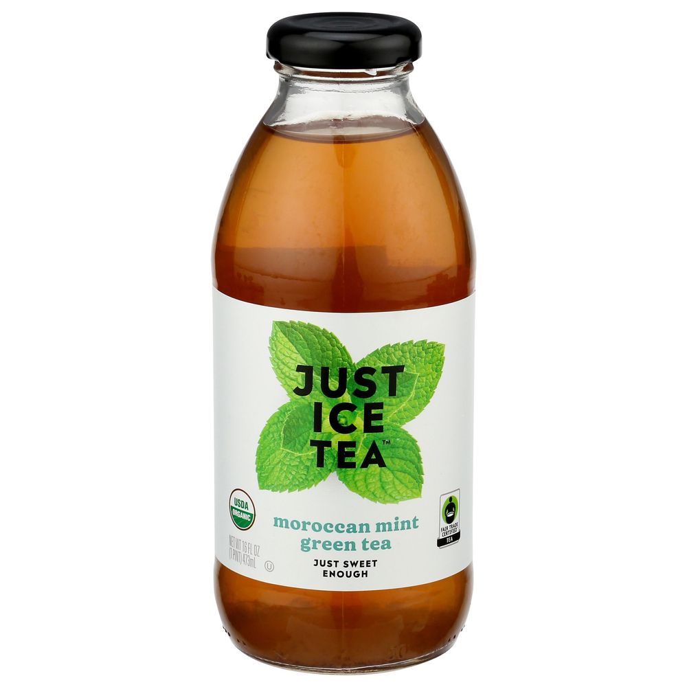 mint tea　1225 Just Ice Tea Organic Moroccan Mint Green Tea, 16 Fluid Ounce
