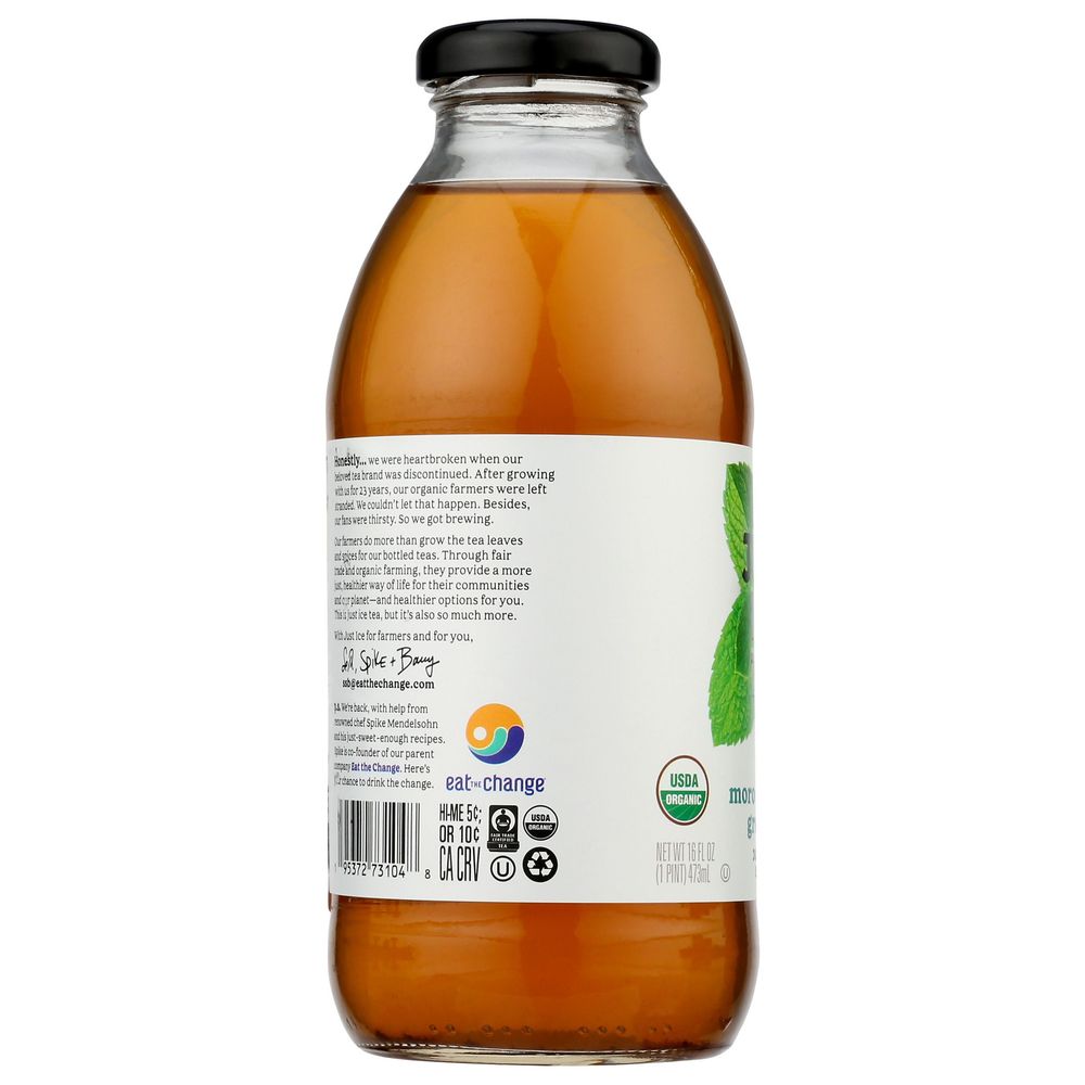 Just Ice Tea Organic Moroccan Mint Green Tea, 16 Fluid Ounce