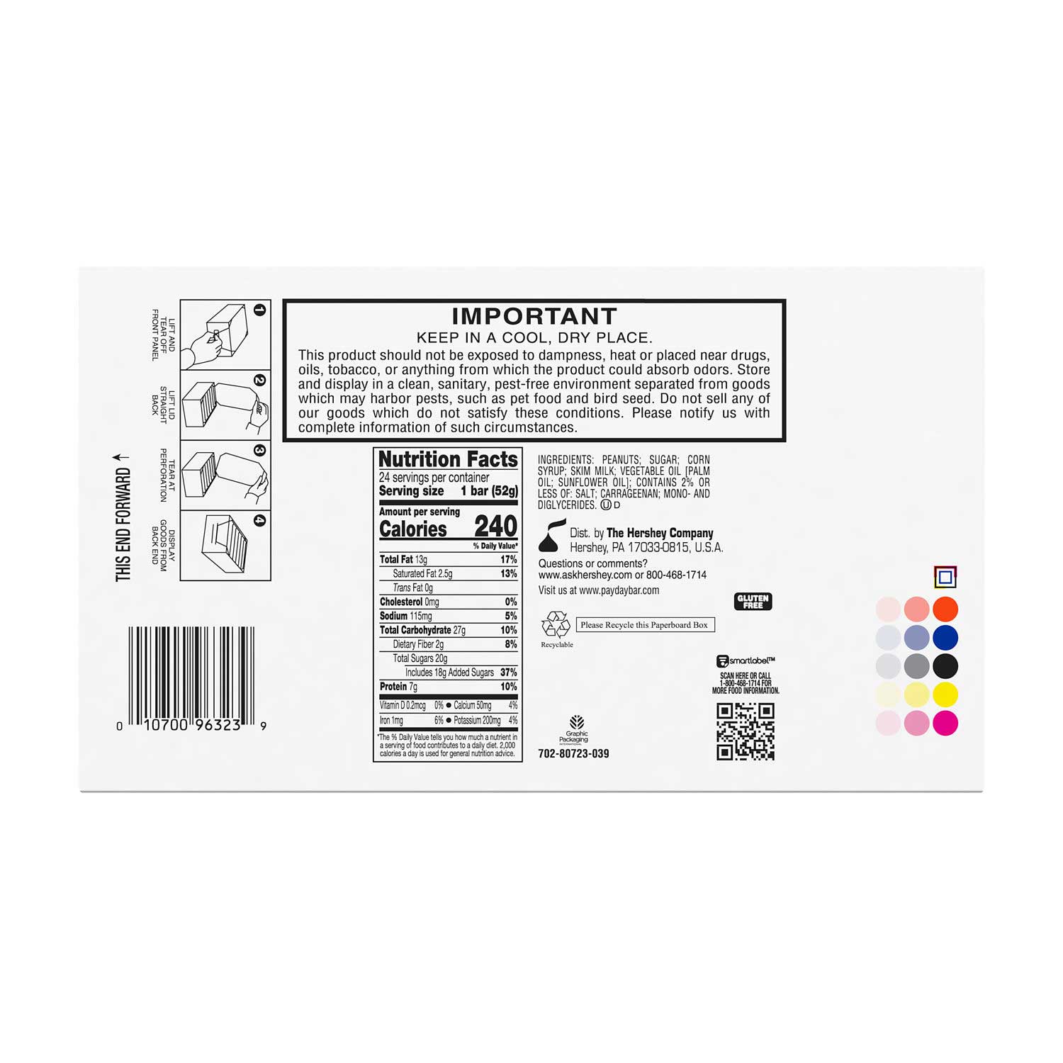 Payday Peanut Caramel Candy Bar, 1.85 Ounce -- 288 Per Case