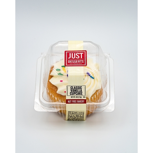 Just Desserts Classic Vanilla Cupcake, 4 Ounce -- 6 Per Case