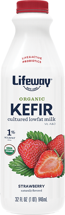 Lifeway Organic Probiotic Low Fat Strawberry Kefir, 32 Ounce -- 6 per case.