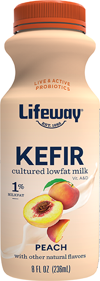 Lifeway Low Fat Peach Kefir, 8 Fluid Ounce -- 6 Per Case