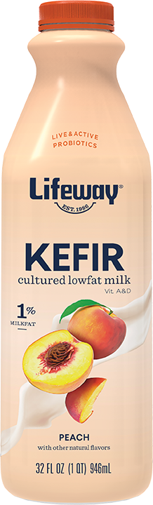 Lifeway Probiotic Low Fat Peach Kefir, 32 Ounce -- 6 Per Case