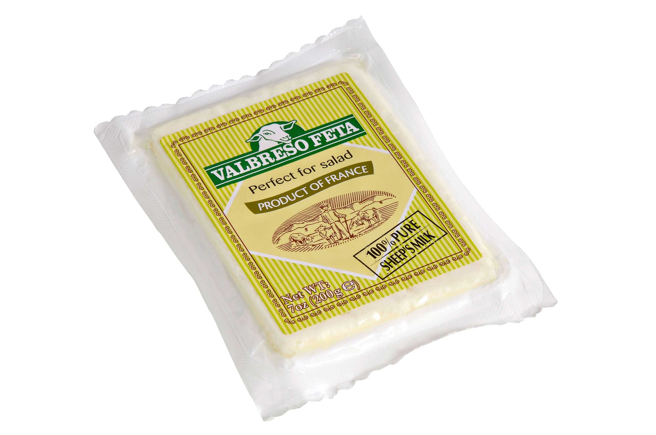 Valbreso Plain Feta Cheese, 7 Ounce -- 12 Per Case