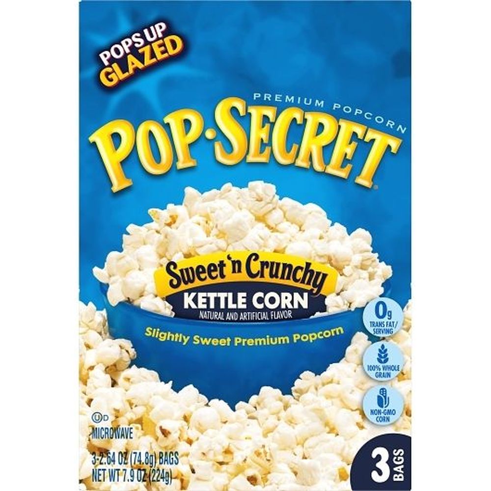 Pop Secret Share Size Sweet N Crunchy Kettle Corn Microwave Popcorn, 7.92 Ounce -- 6 Per Case