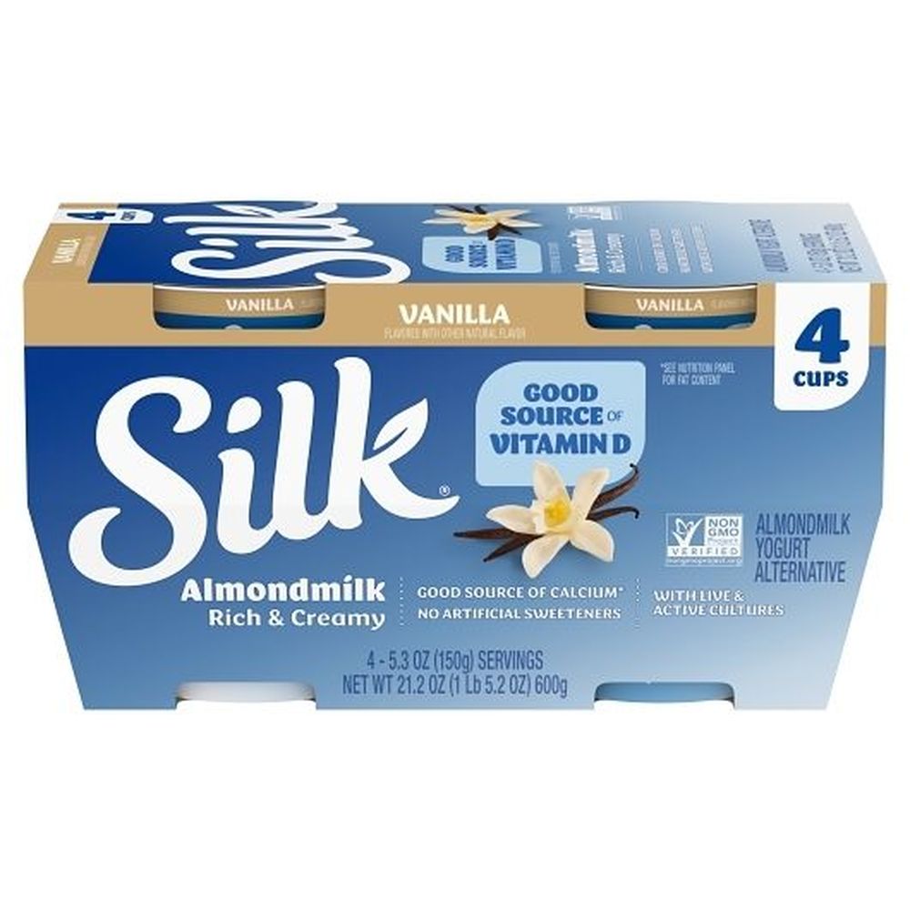 Silk Vanilla Almondmilk Yogurt Alternative, 21.2 Ounce -- 6 Per Case