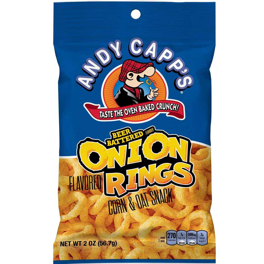 Andy Capps Onion Rings Oat and Corn Snacks Case