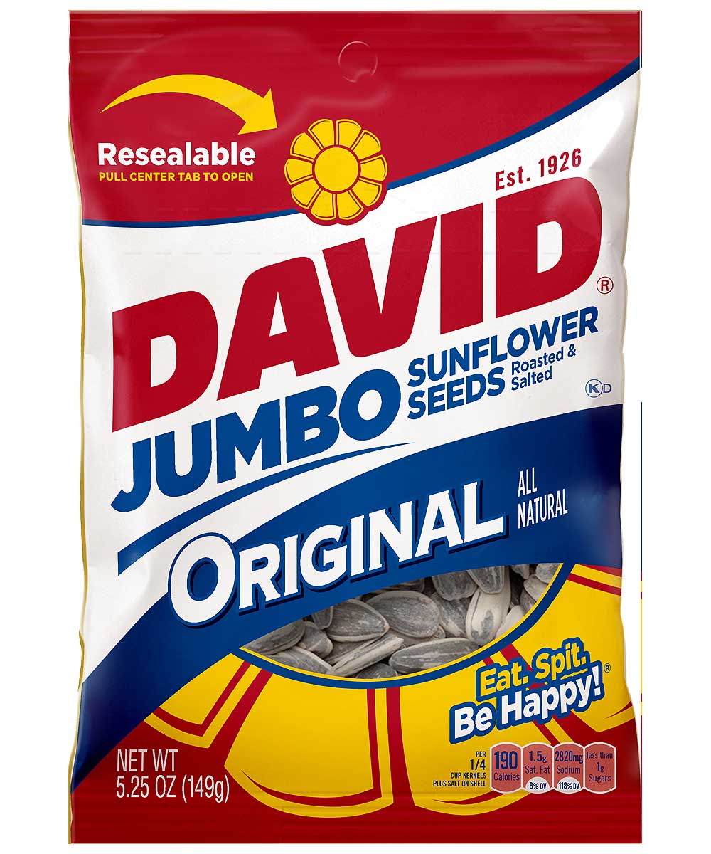 David Original Jumbo Sunflower Seed, 5.25 Ounce -- 12 Per Case