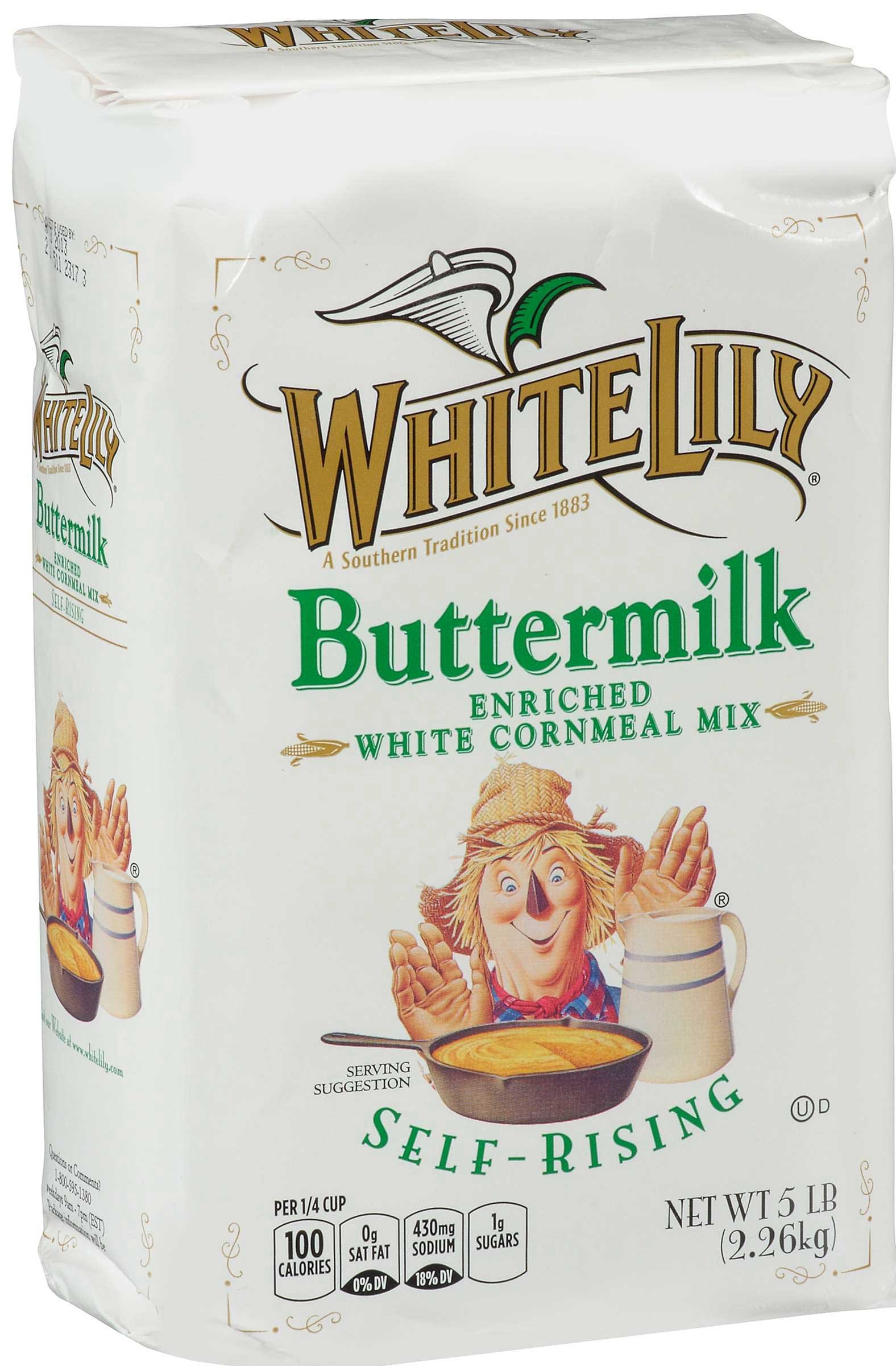 White Lily Self Rising Buttermilk Cornmeal, 5 Pound -- 8 Per Case