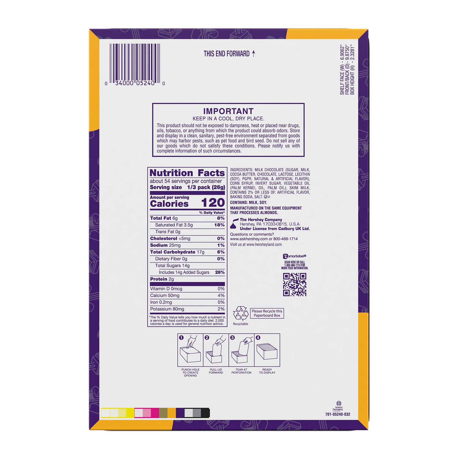 Cadbury Caramello King Size Milk Chocolate And Creamy Caramel, 2.7 Ounce -- 144 Per Case