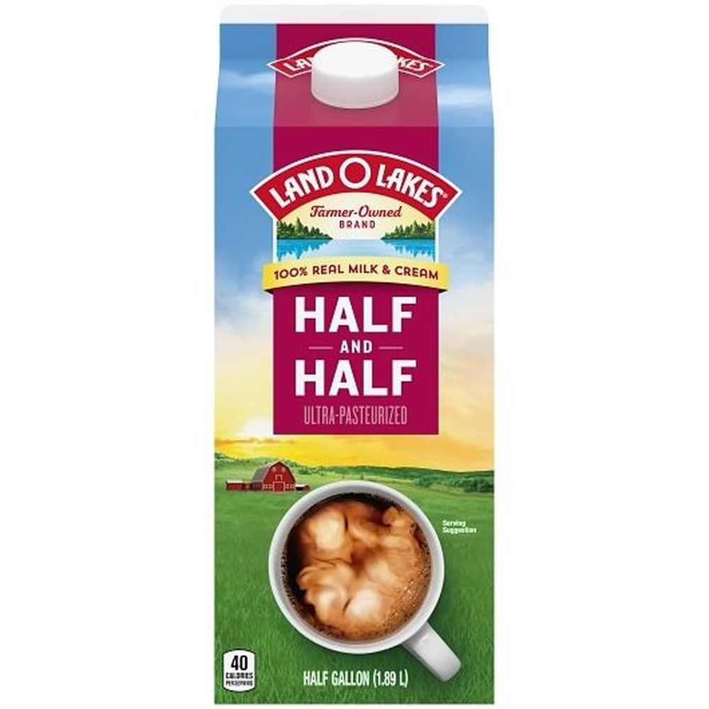 Land O Lakes Half & Half Traditional Half & Half Creamer, 64 Count -- 6 Per Case