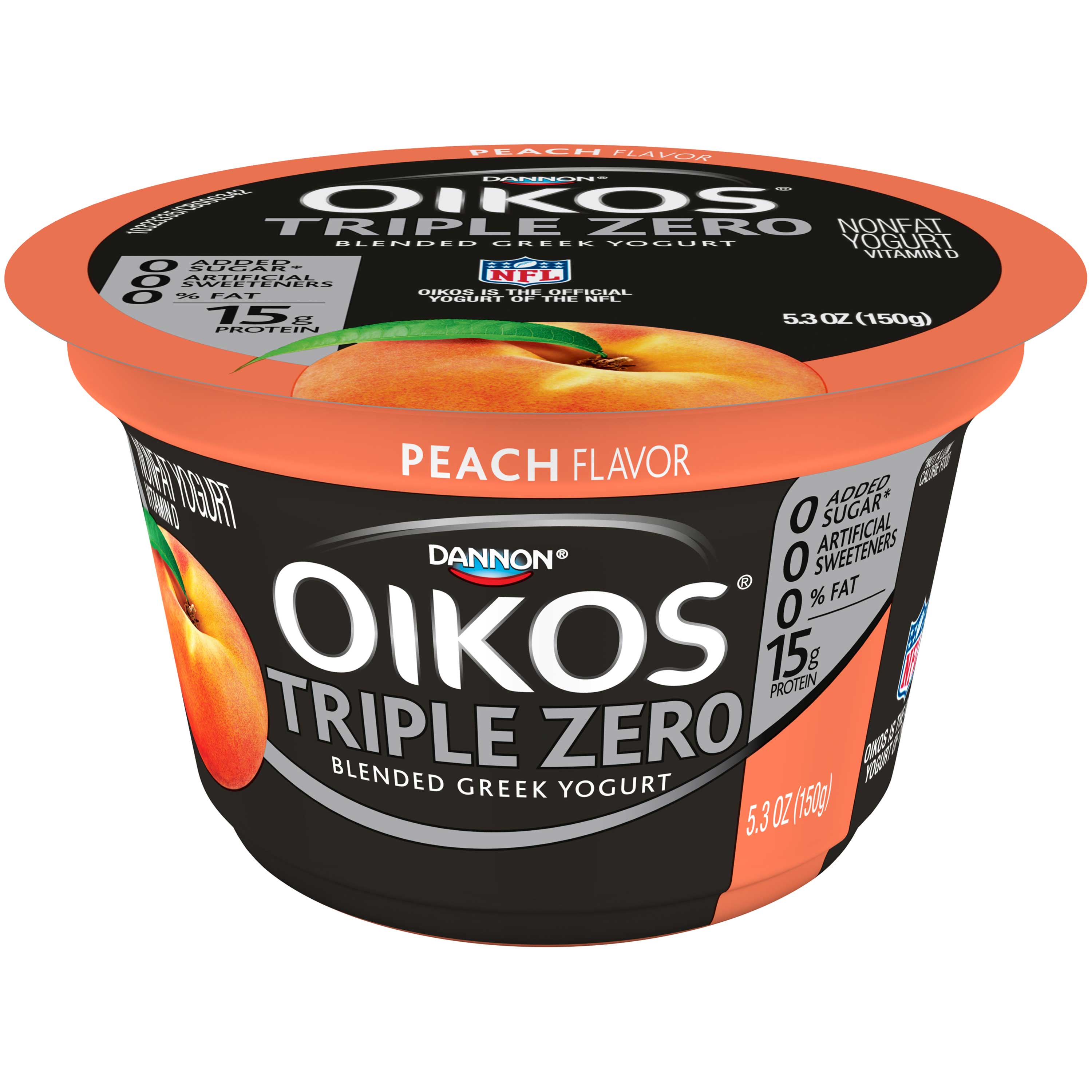 Danon Okios Triple Zero Peach Greek Yogurt Case | FoodServiceDirect