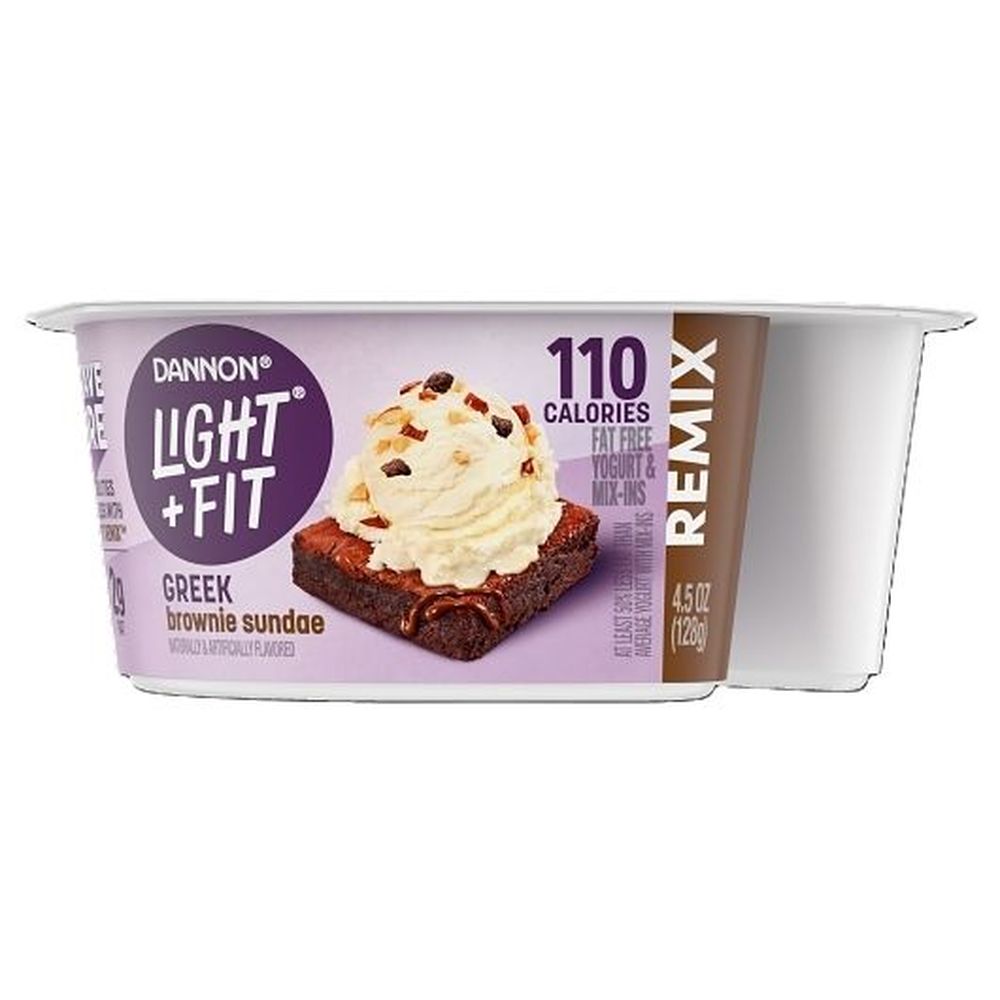 Light & Fit Brownie Sunday Pecan Toffee Yogurt & Mix Ins, 4.5 Ounce -- 8 Per Case