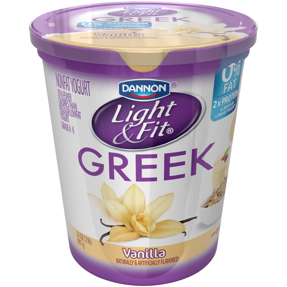 Light & Fit Greek Vanilla Non Fat Yogurt, 32 Ounce -- 6 Per Case