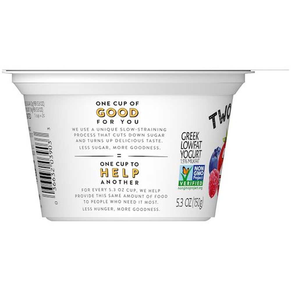 Two Good Greek Mixed Berry Yogurt, 5.3 Ounce -- 12 Per Case