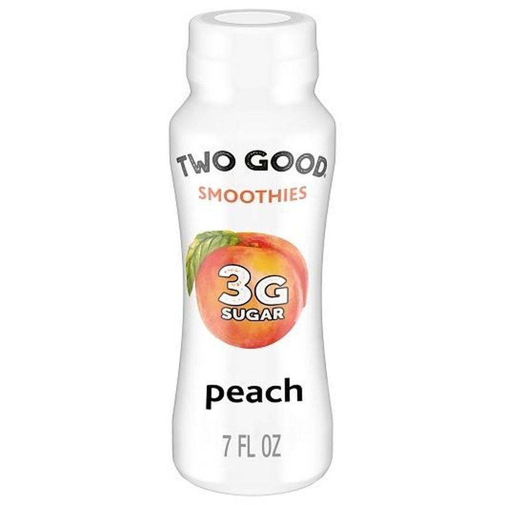 Two Good Peach Yogurt Drink, 7 Fluid Ounce Bottle -- 8 Per Case