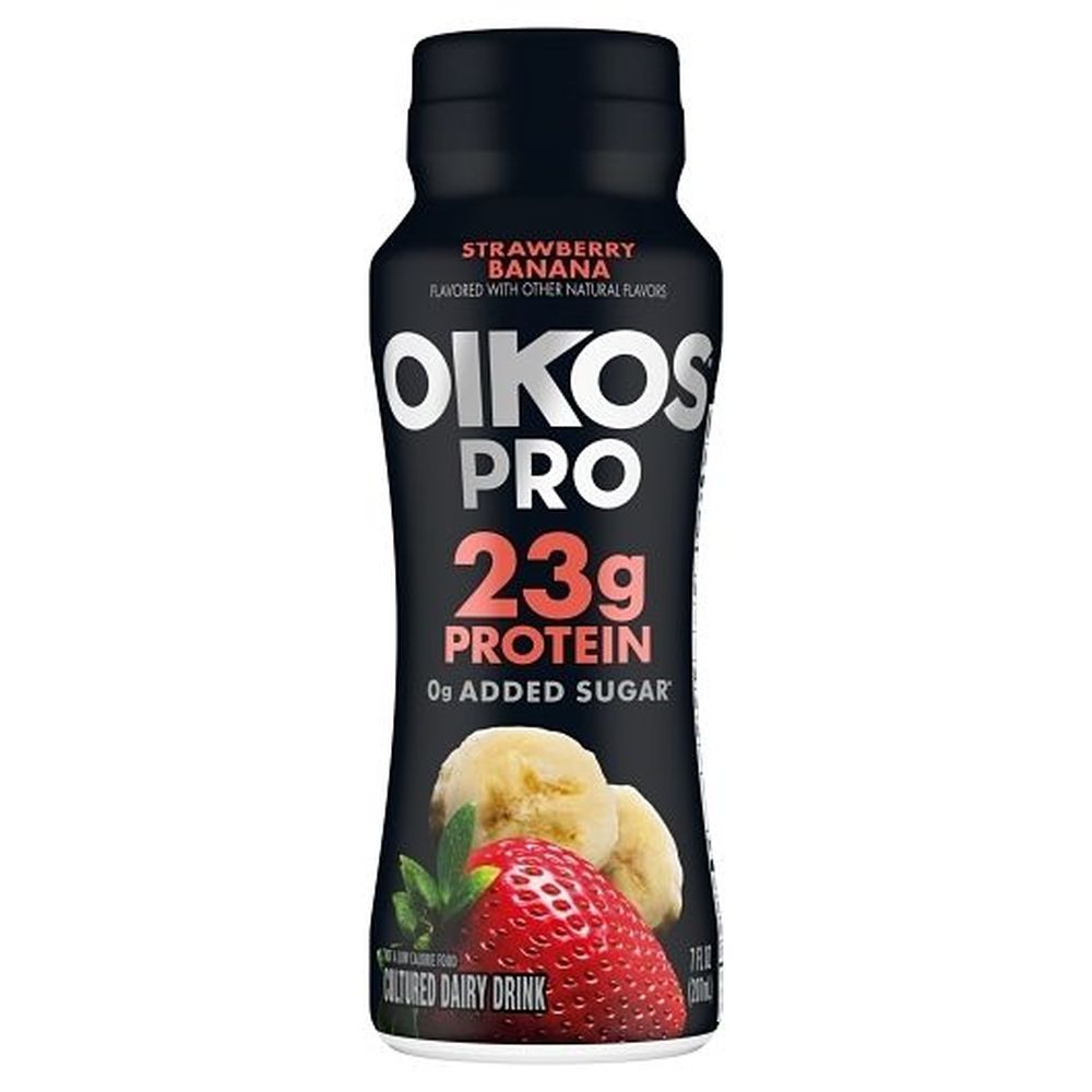 Oikos Pro Strawberry Banana Cultured Dairy Drink, 7 Ounce -- 8 Per Case