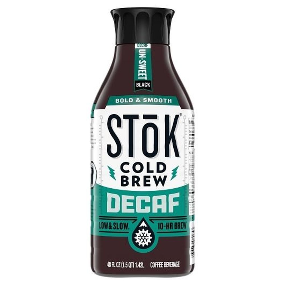 Stok Unsweetened Decaf Cold Brew Coffee, 48 Fluid Ounce -- 6 Per Case