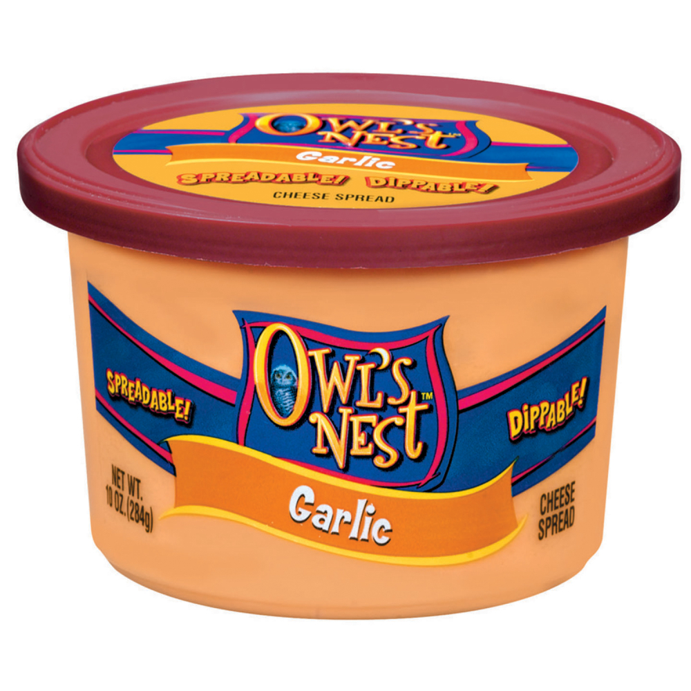 Owl's Nest Garlic Cheese Spread, 10 Ounce Cup -- 12 Per Case