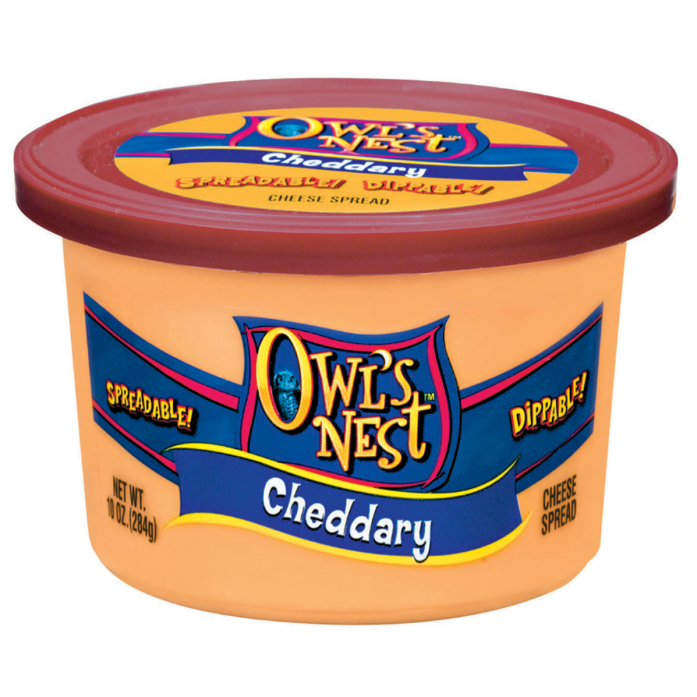 Owl's Nest Cheddary Cheese Spread, 10 Ounce Cup -- 12 Per Case