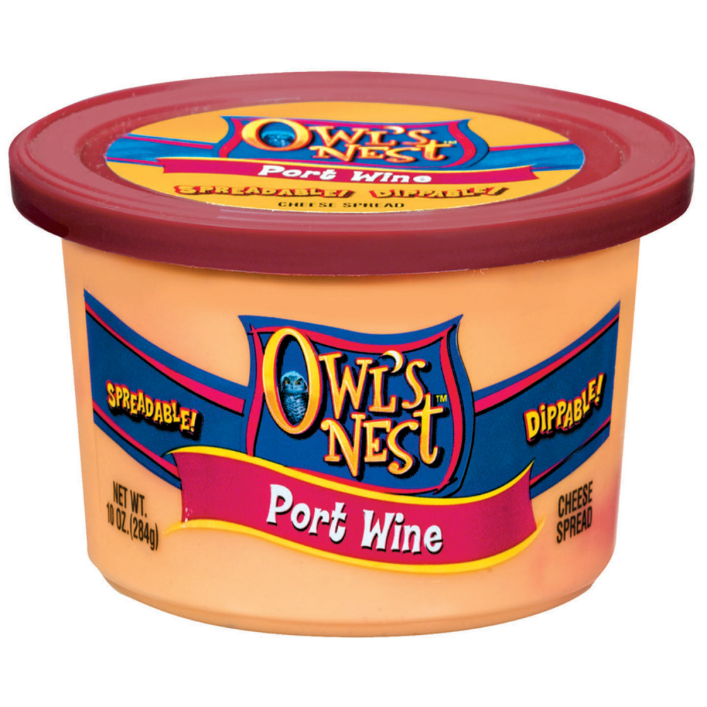 Owl's Nest Port Wine Cheese Spread, 10 Ounce Cup -- 12 Per Case