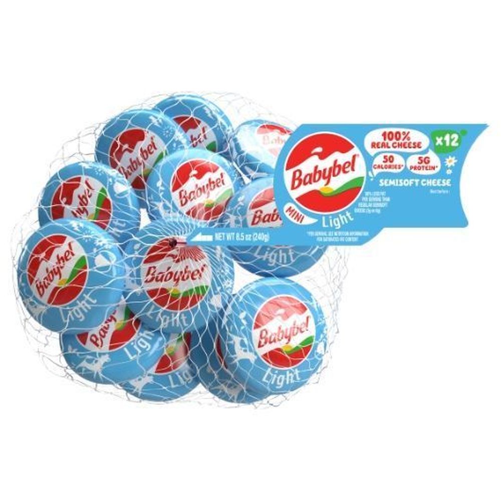 Mini Babybel Light Creamy Cheese Snack, 8.5 Ounce -- 12 Per Case