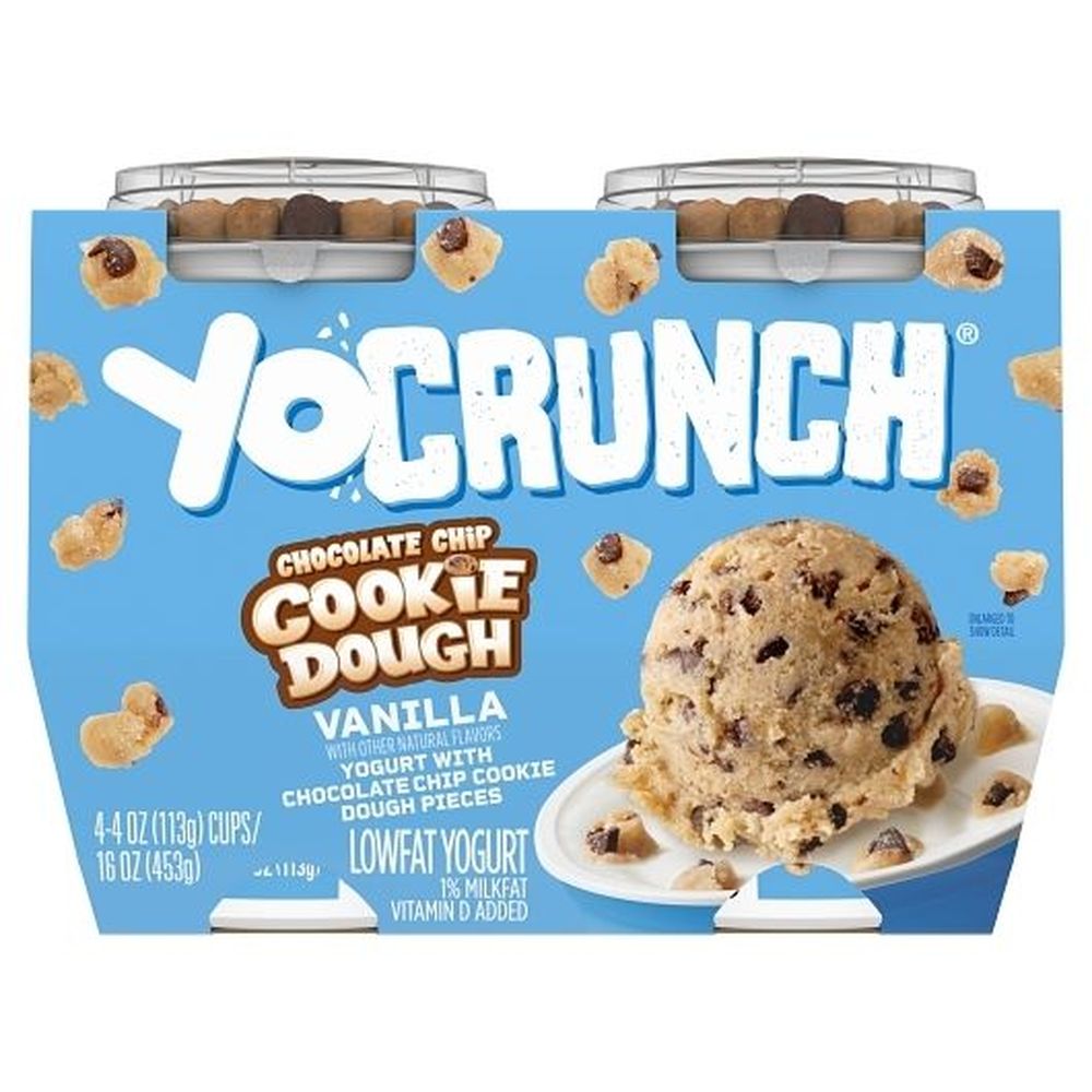 Yocrunch Vanilla Lowfat Yogurt With Cookie Dough, 16 Ounce -- 6 Per Case