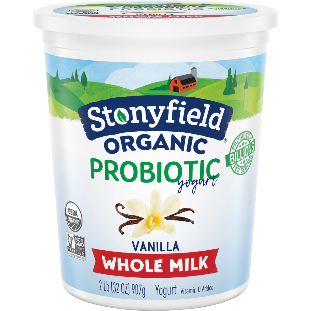 Stonyfield Farm Organic French Vanilla Whole Milk Yogurt, 32 Ounce -- 6 Per Case