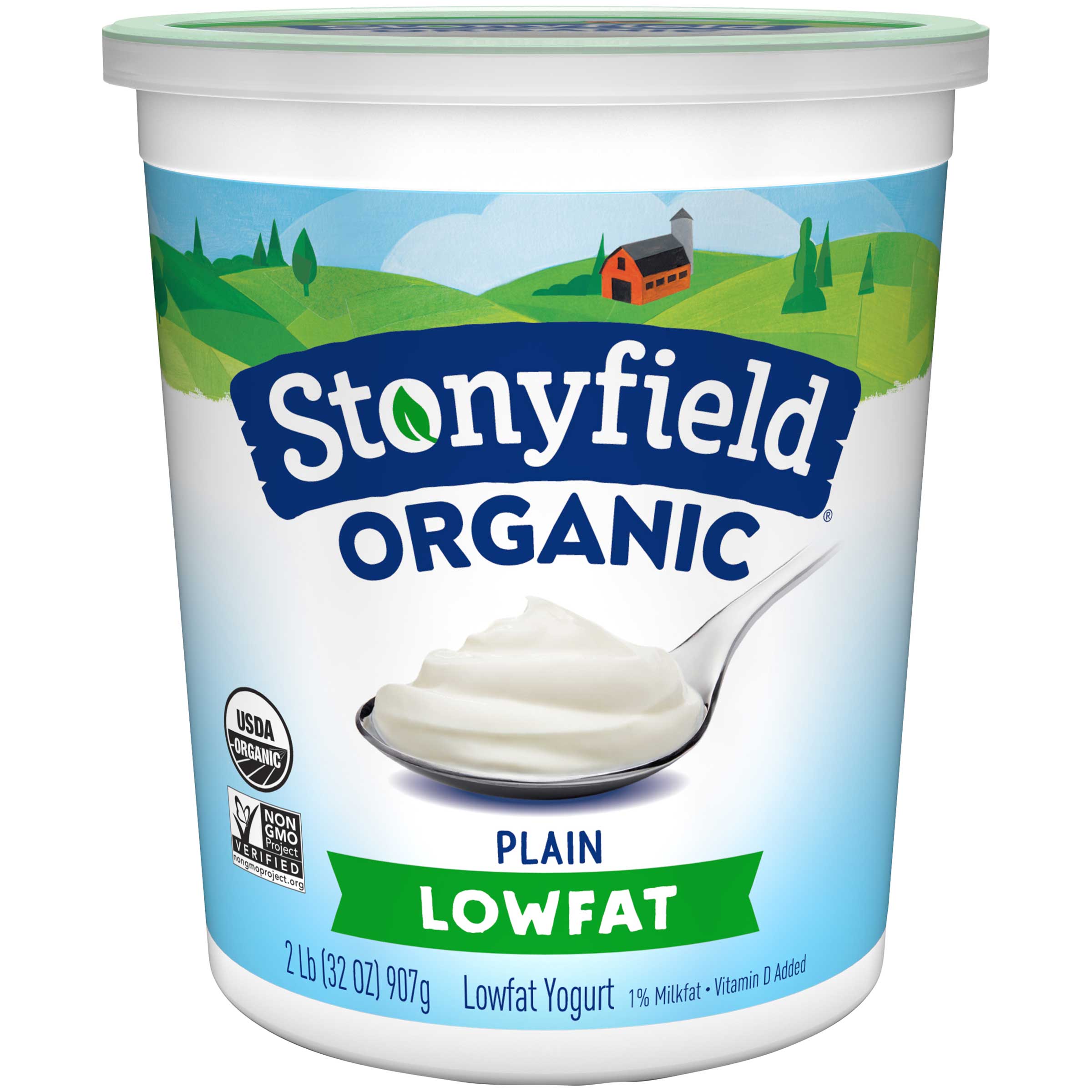 Stonyfield Farm Organic Plain Yogurt, 32 Ounce -- 6 Per Case