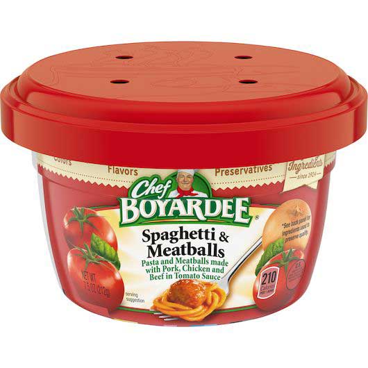 Chef Boyardee Microwave Spaghetti And Meatballs, 7.5 Ounce -- 12 Per Case
