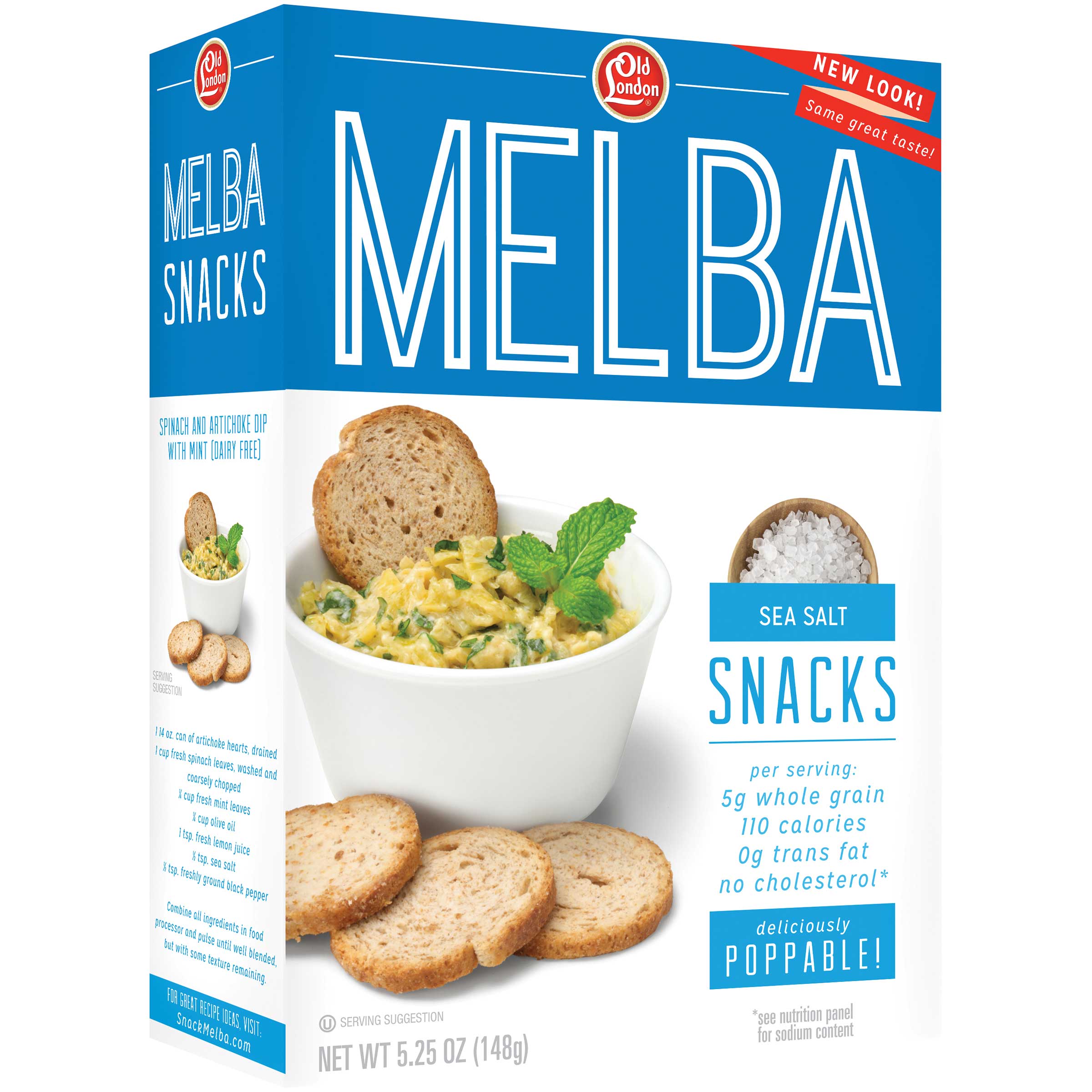 Old London Sea Salt Melba Snacks, 5.25 Ounce -- 12 Per Case