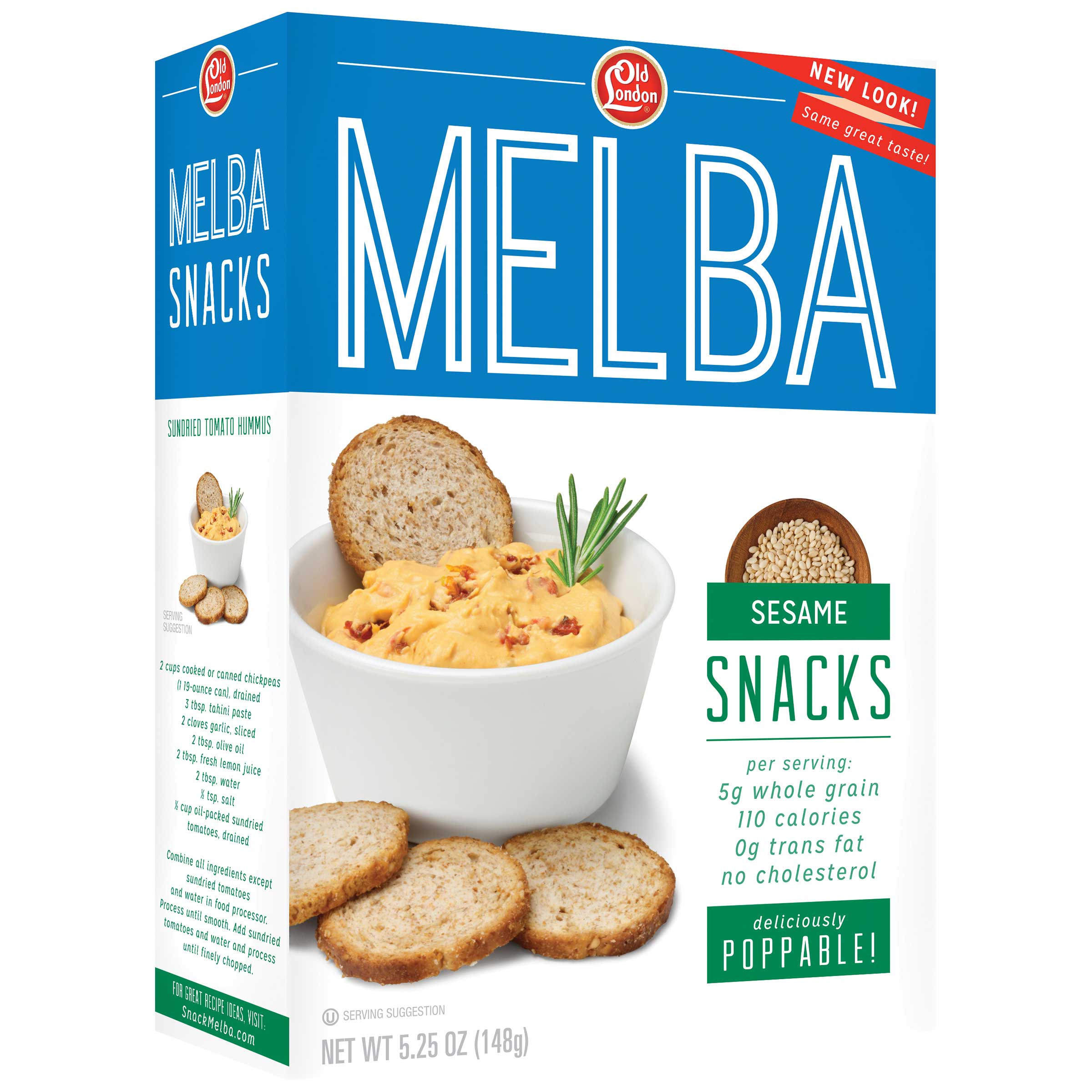 Old London Sesame Melba Snacks, 5.25 Ounce -- 12 Per Case