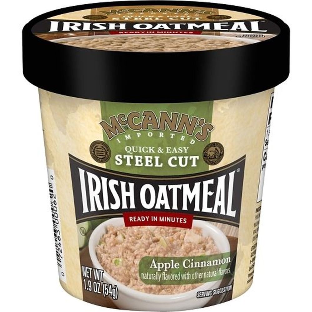 Mccann's Apple Cinnamon Quick And Easy Steel Cut Irish Oatmeal, 1.9 Ounce Cup -- 12 Per Case