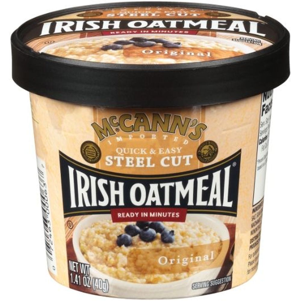 Mccann's Original Quick And Easy Steel Cut Irish Oatmeal, 1.4 Ounce Cup -- 12 Per Case