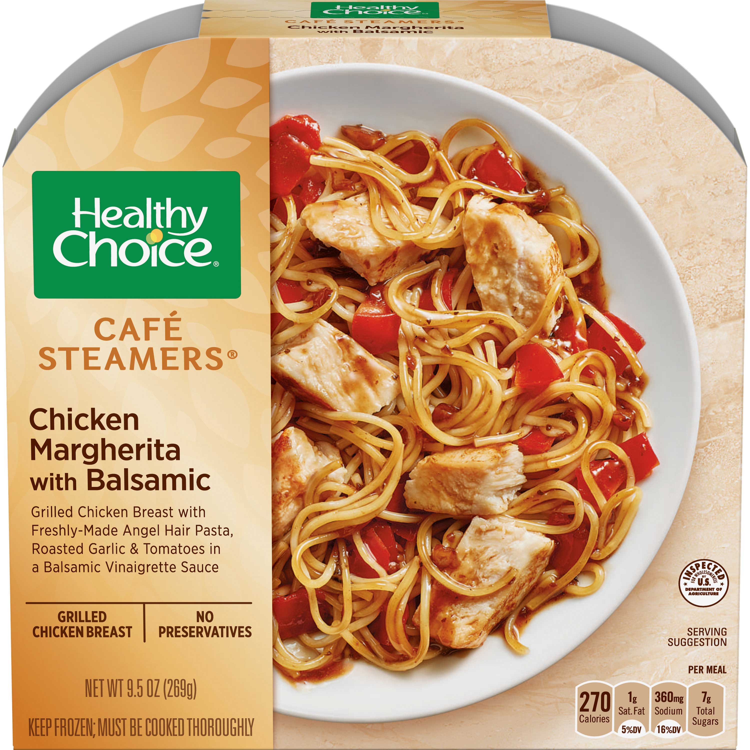 Healthy Choice Cafe Steamers Chicken Margherita With Balsamic, 9.5 Ounce -- 8 Per Case