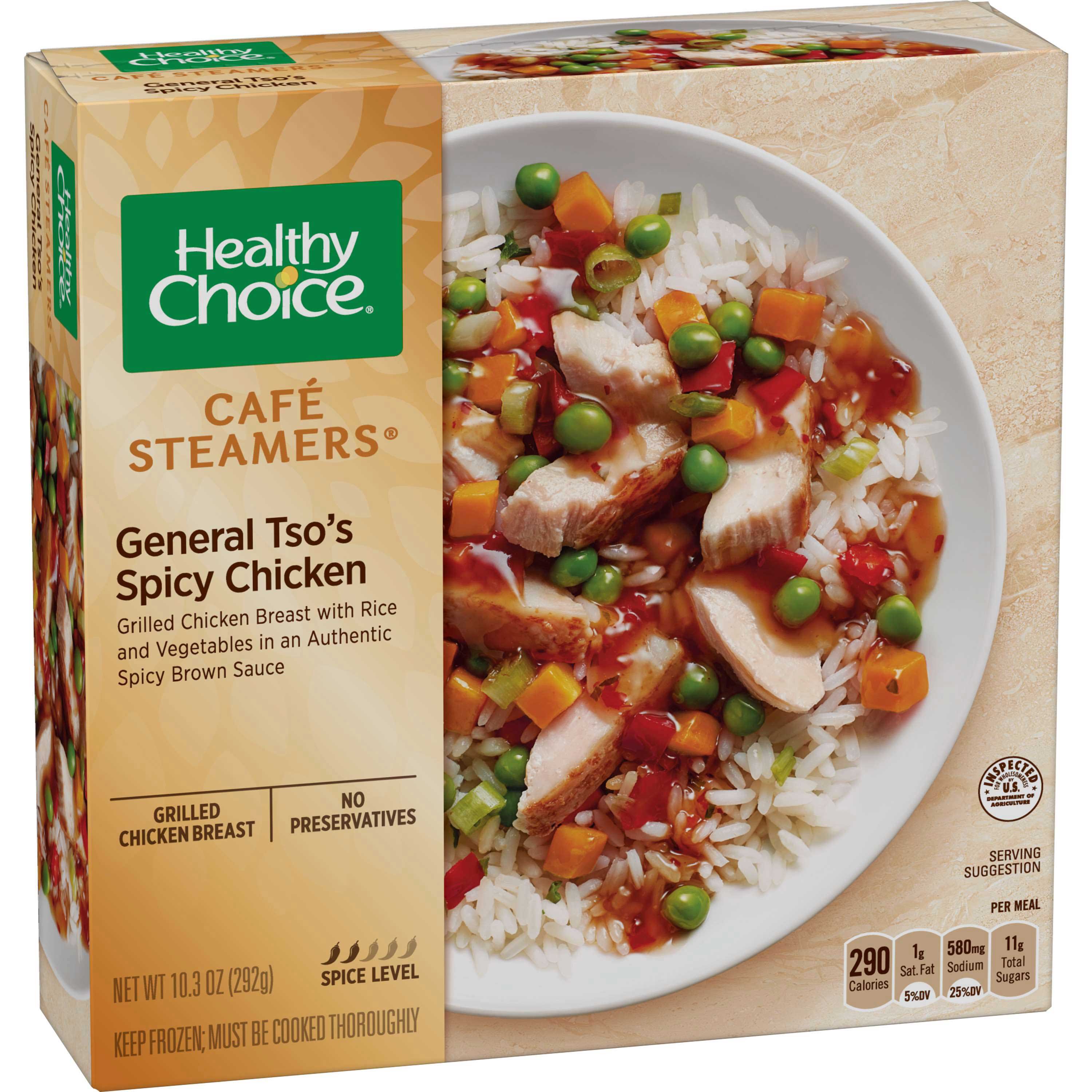 Healthy Choice Cafe Steamers General Tsos Spicy Chicken, 10.3 Ounce -- 8 Per Case