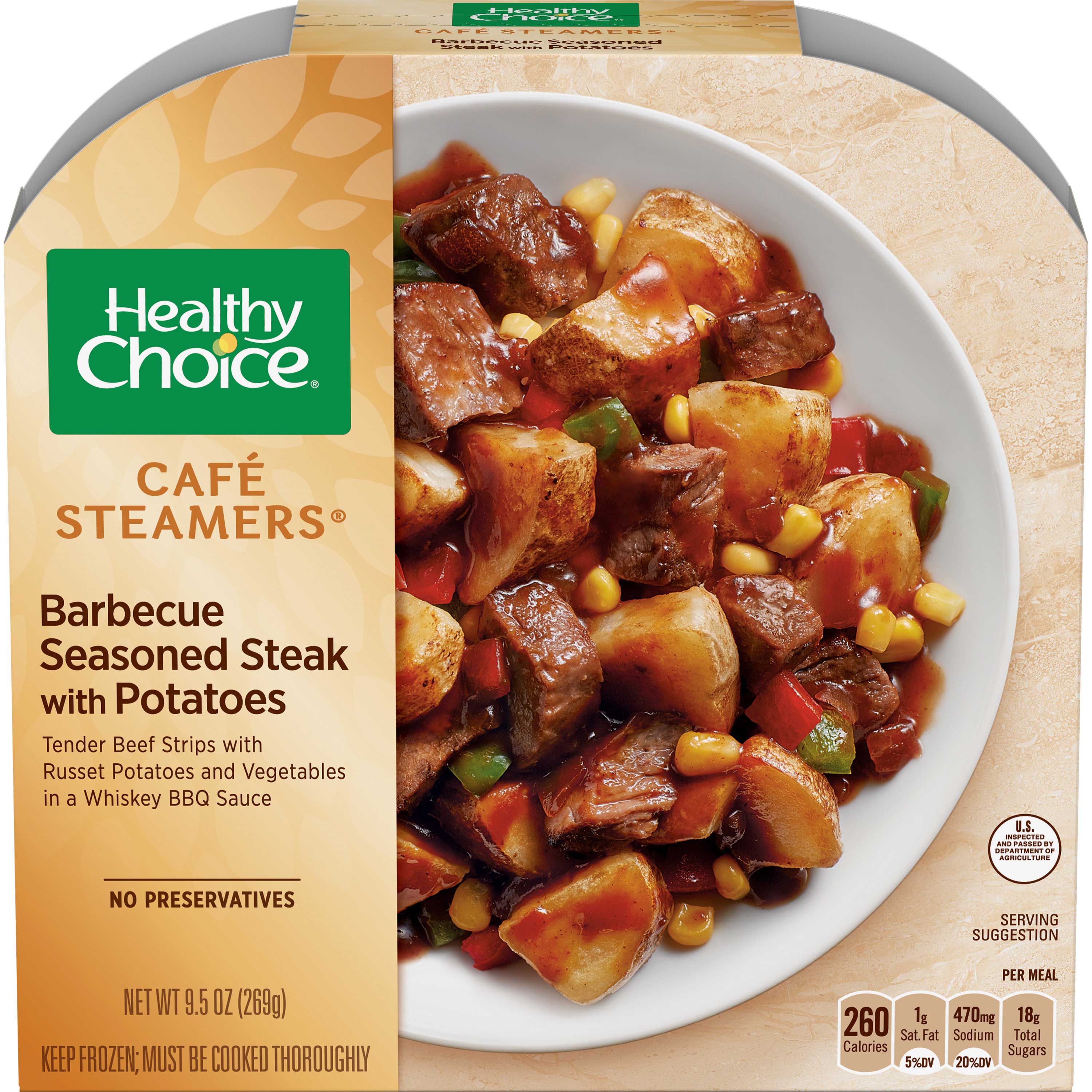 Healthy Choice Cafe Steamer Grilled Whiskey Steak, 12.6 Ounce -- 8 Per Case