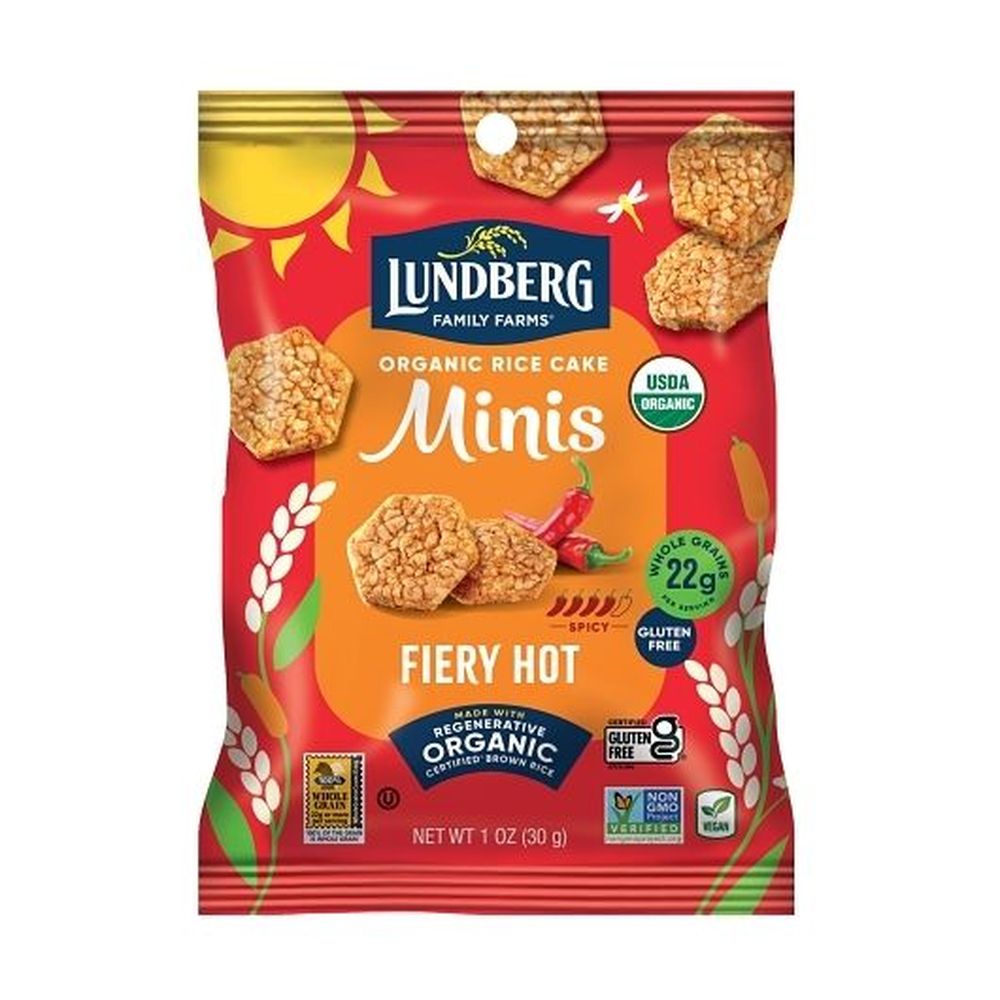 Lundberg Family Farms Organic Minis Fiery Hot Rice Cake, 1 Ounce - 24 ...