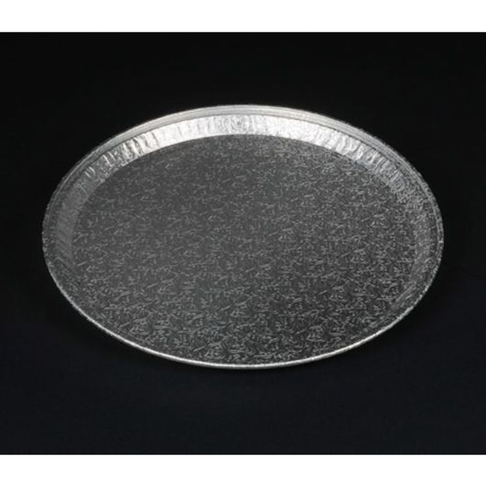 Durable Packaging Disposable Aluminum Round Flat Catering Tray, 12 Inch -- 50 Per Case