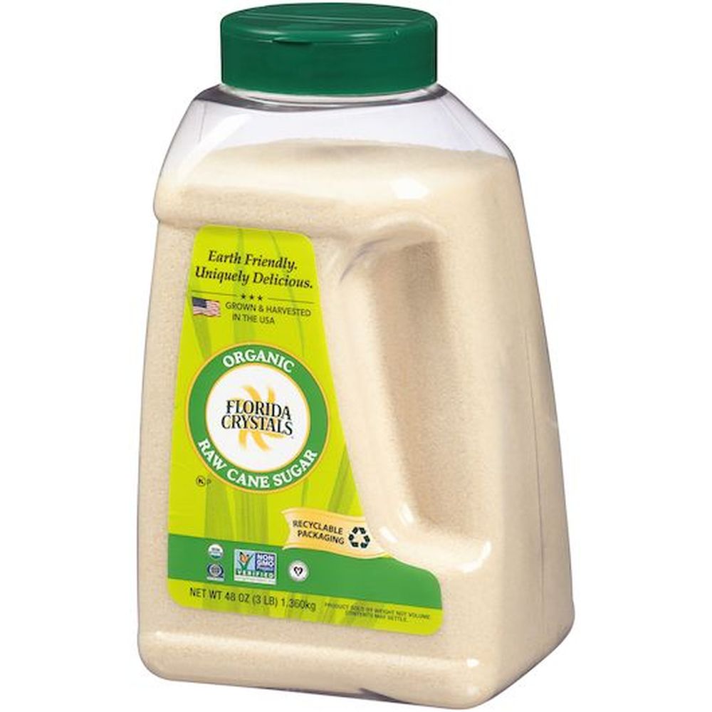 Florida Crystals Organic Raw Cane Sugar, 3 Pound -- 6 Per Case