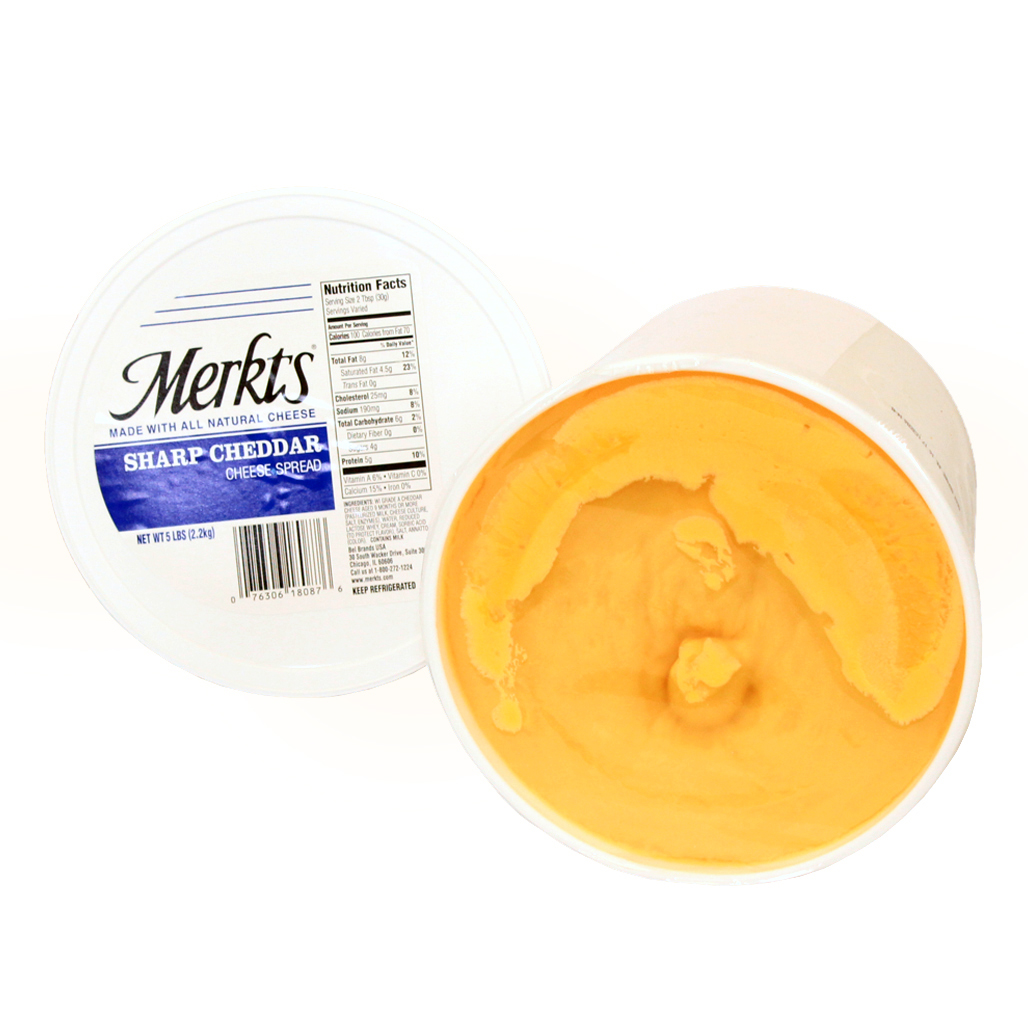 Merkt's Sharp Cheddar Cheese Spread, 5 Pound -- 2 Per Case