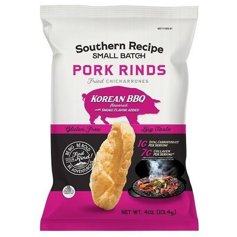 Southern Recipe Small Batch Korean Kimchi Barbeque Pork Rinds, 4 Ounce -- 6 Per Case