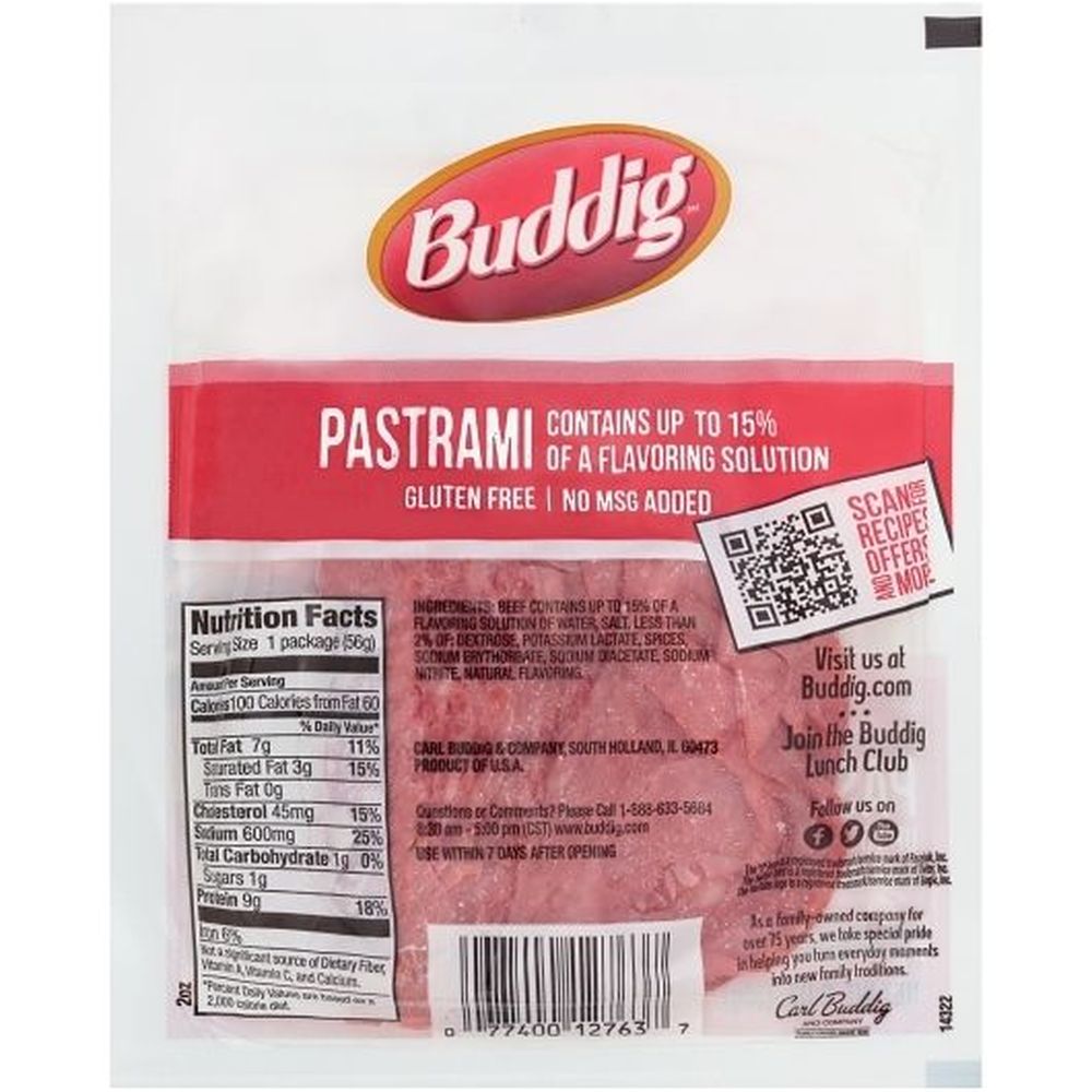 Carl Buddig Original Pastrami, 2 Ounce -- 12 Per Case