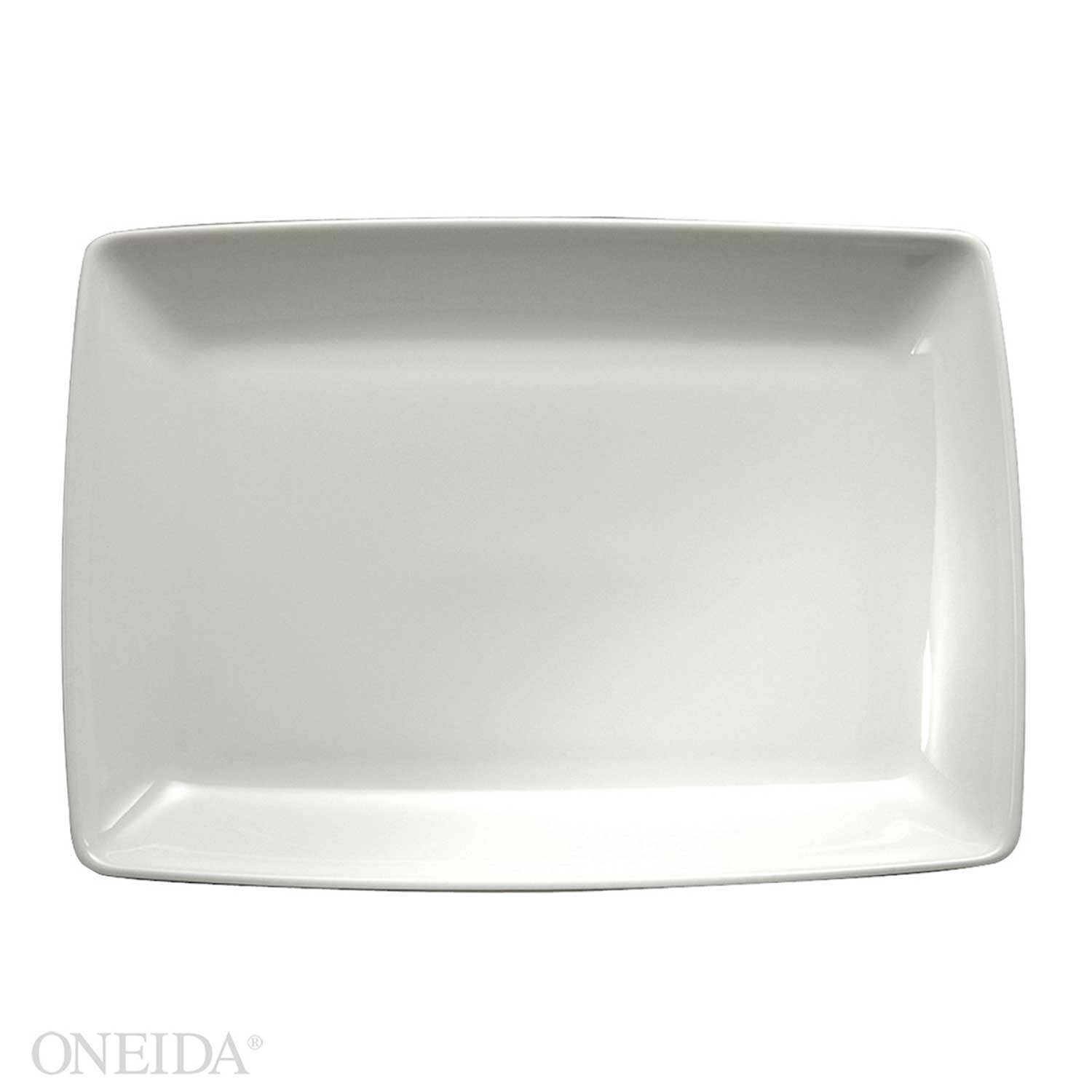 Oneida Santandrea Dinnerware 13 X 9 Inch Fusion Shape Rectangular Platter, Fusion Undecorated Pattern -- 12 Per Case