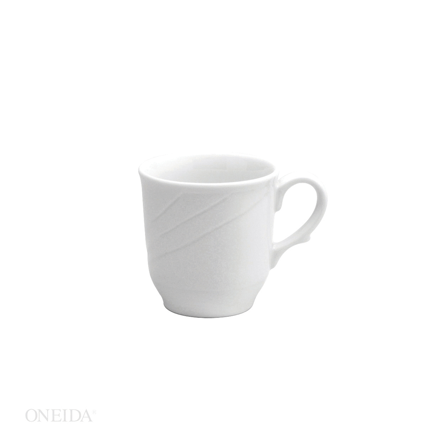 Oneida Buffalo Arcadia Bright White Porcelain Tall Teacup, 7 Ounce Capacity -- 36 Per Case