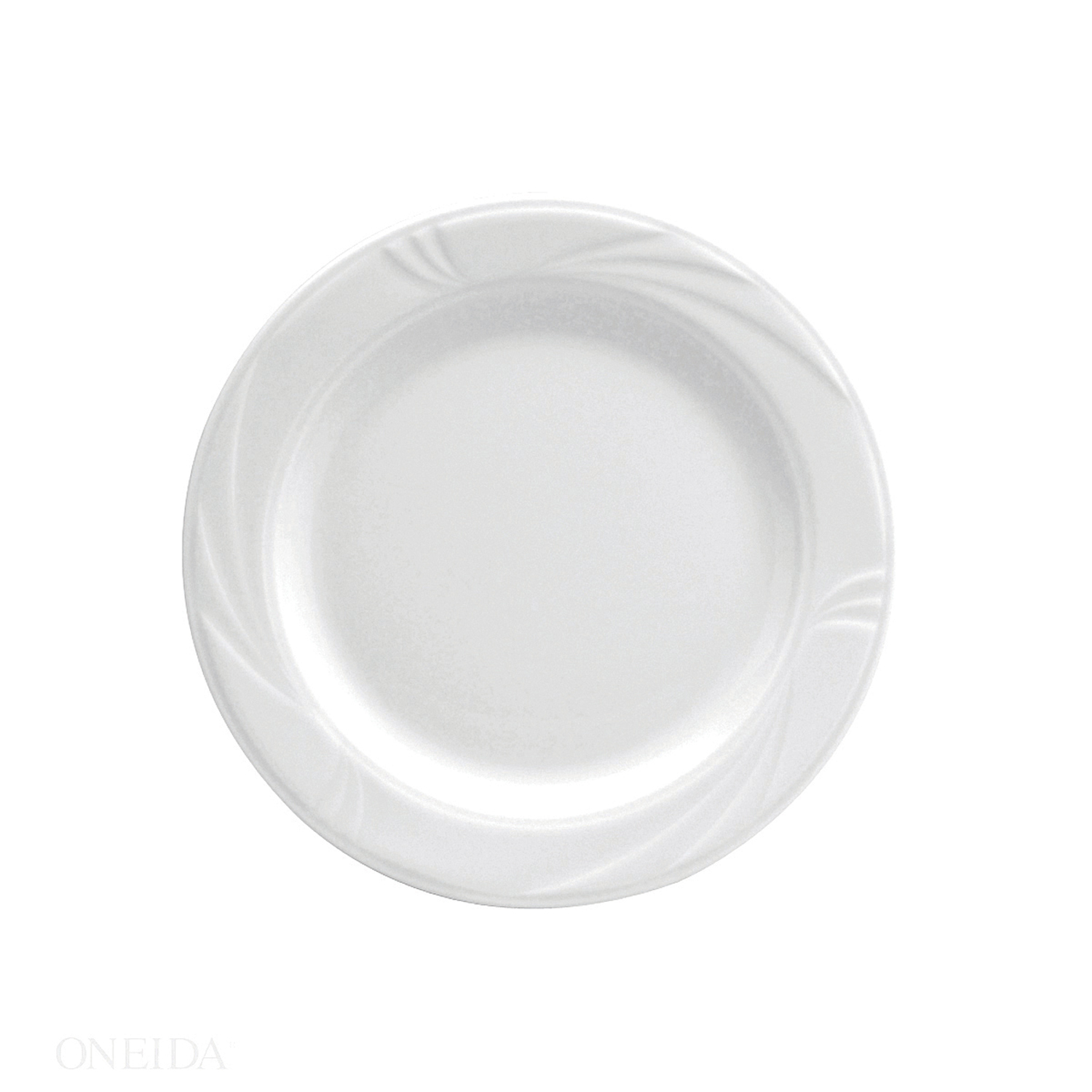 Oneida Buffalo Arcadia Bright White Porcelain Plate, 6.5 Inch Dia. -- 36 Per Case