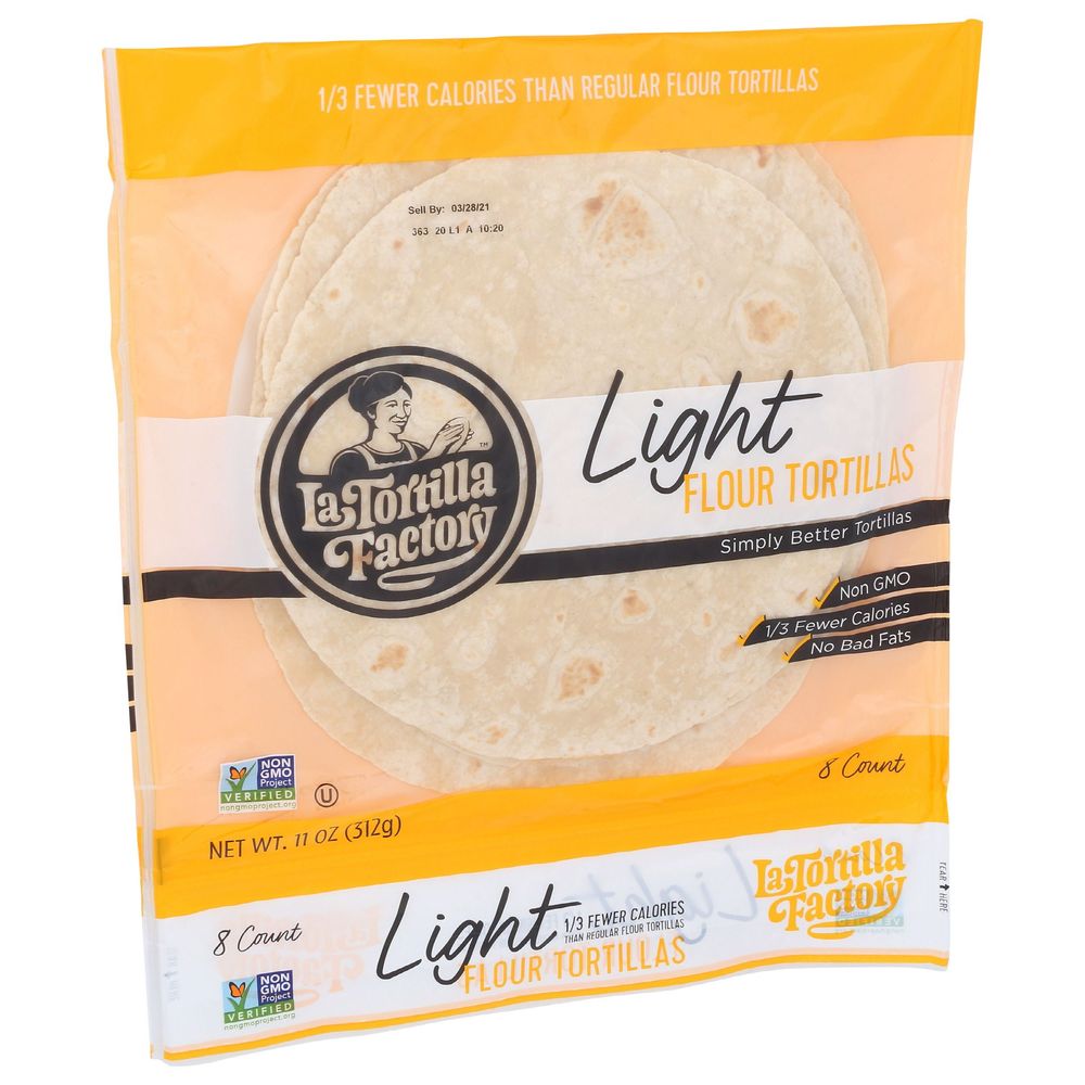 La Tortilla Factory Light Flour Tortilla, 11 Ounce -- 10 Per Case