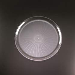 Yoshi Party Tray Round Clear Tray, 16 Inch -- 25 Per Case